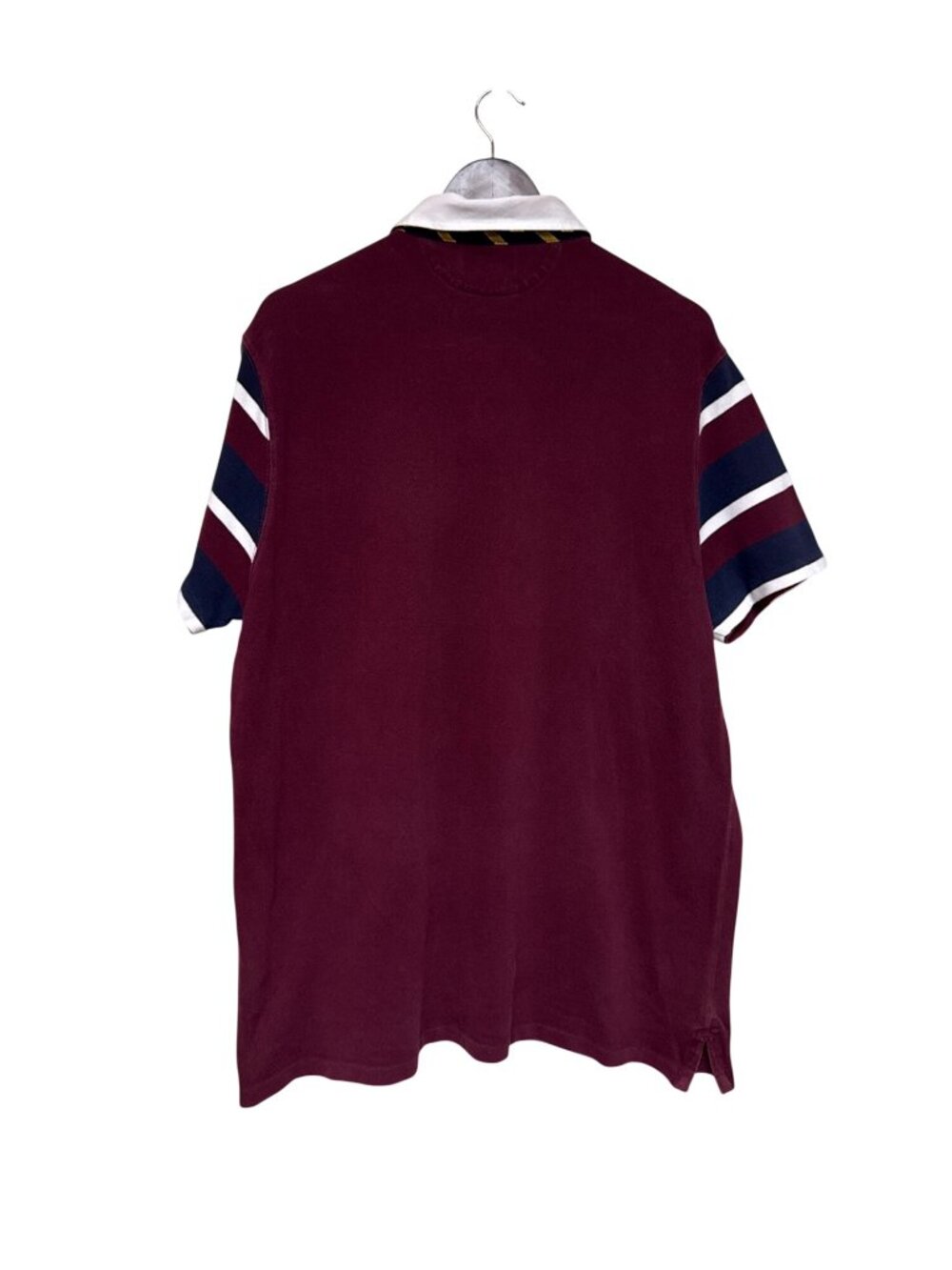 Polo Ralph Lauren Polo Bear Rugby Polo Shirt Mens XXL Football Bear Burgundy - Picture 5 of 10